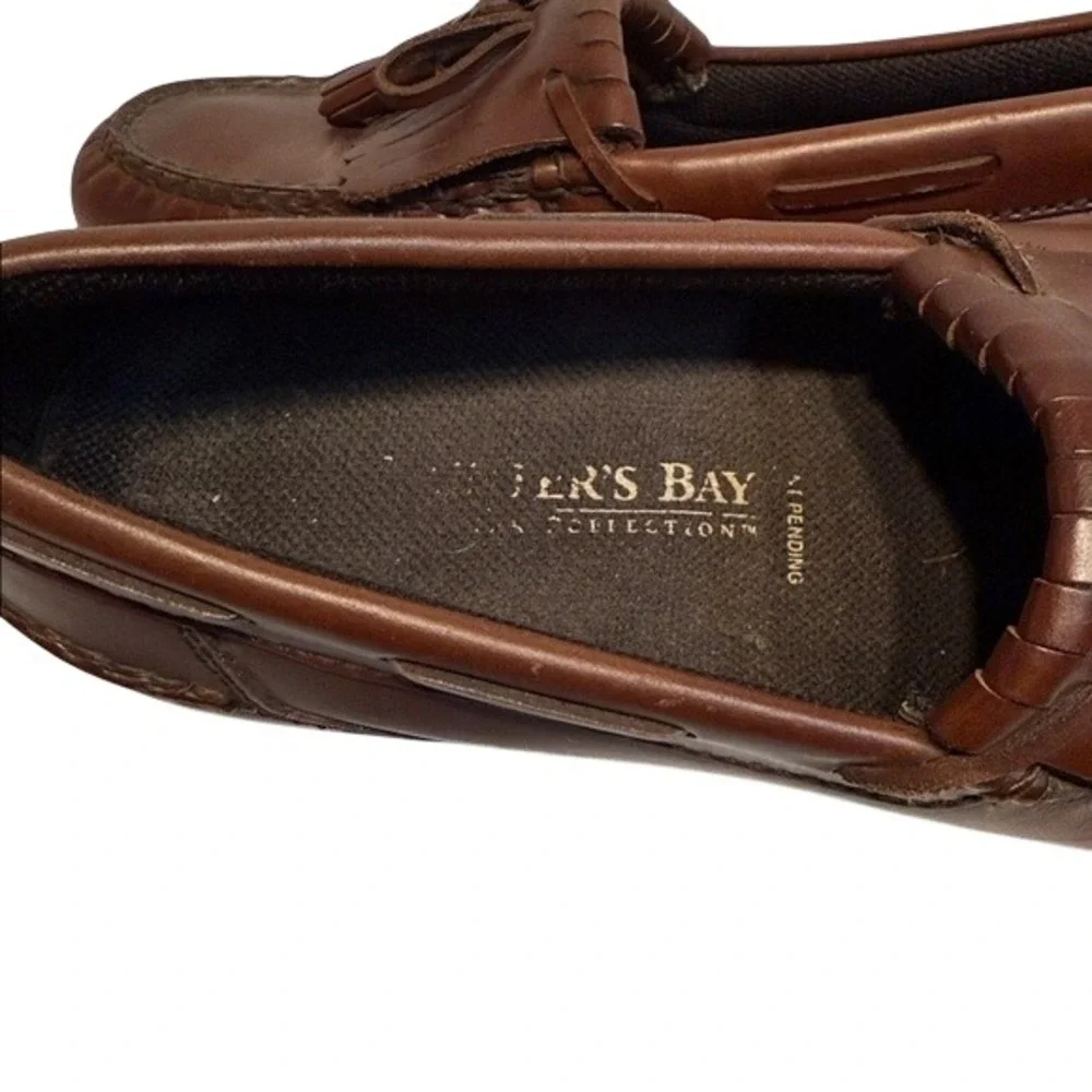 Hunter's‎ Bay Leather Collection Tassel Loafer Brown Preppy Shoes Men's Size 8